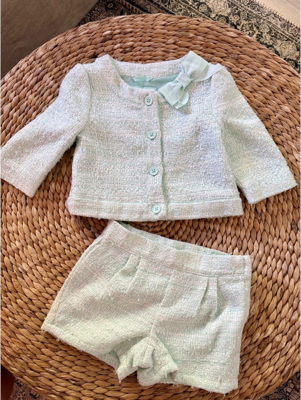 Janie and Jack Boucle Jacket and Shorts Sz 2T EUC